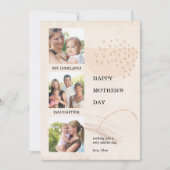 Moederdag 3 Foto modern Abstract bewerkbaar Feestdagenkaart (Voorkant)