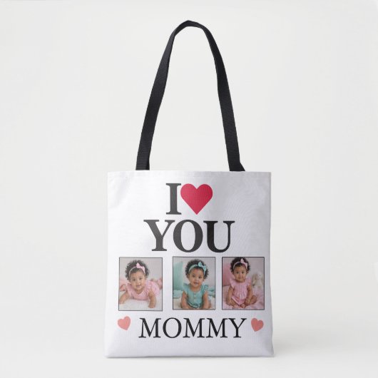Moederdag 3 Foto Wit  Tote Bag (Voorkant)