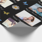 Moederdag 3 Foto's met botervliegen Cadeaupapier (Hoek)