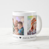 Moederdag 3 Foto's persoonlijke Giant Coffee Mu Grote Koffiekop (Voorkant rechts)