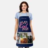 Moederdag 4 Foto Apron Cool Mam Hand Lettering Schort (Gedragen)