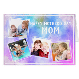 Moederdag 4 Fotoserie Collage op Waterverf