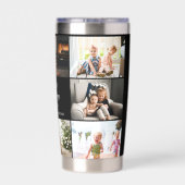 Moederdag 8 Foto's Collage Beste Mam Ooit Geïsoleerde Drinkbeker (Achterkant)