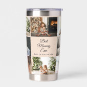 Moederdag 8 Foto's Collage Beste Mam Ooit Geïsoleerde Drinkbeker (Links)