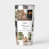 Moederdag 8 Foto's Collage Beste Mam Ooit Geïsoleerde Drinkbeker (Links)