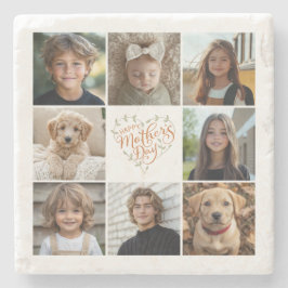 Moederdag 8 Photo Collage Sierkussen Stenen Onderzetter