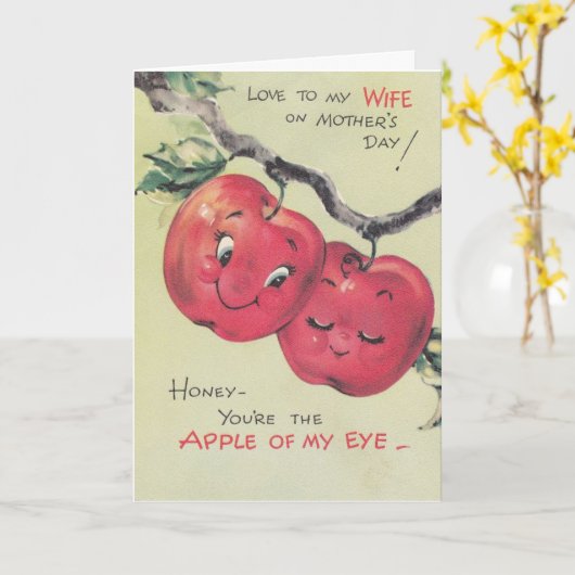  Moederdag - aan mijn vrouw, Kaart (Gele Bloem)