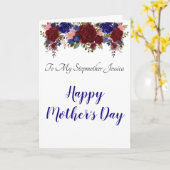 Moederdag aan Stepmoeder Stepmama Floral Kaart (Gele Bloem)