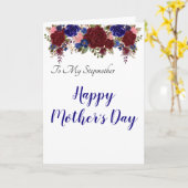 Moederdag aan Stepmoeder Stepmama Floral Kaart (Gele Bloem)