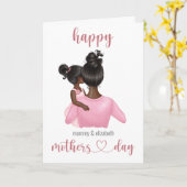 Moederdag - Aangepast geluid roze Kaart (Gele Bloem)