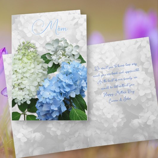 Moederdag aangepaste bericht bloemen
