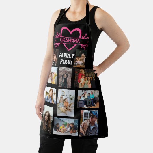 Moederdag | Aangepaste Creëer familie fotocollage Schort (Insitu)
