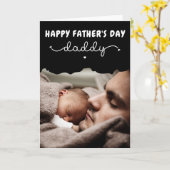 Moederdag aangepaste Cute Minimalistische Foto Kaart (Gele Bloem)