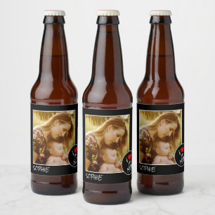 Moederdag, aangepaste foto - aangepast bier etiket