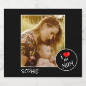 Moederdag, aangepaste foto - aangepast bier etiket (Enkel label)