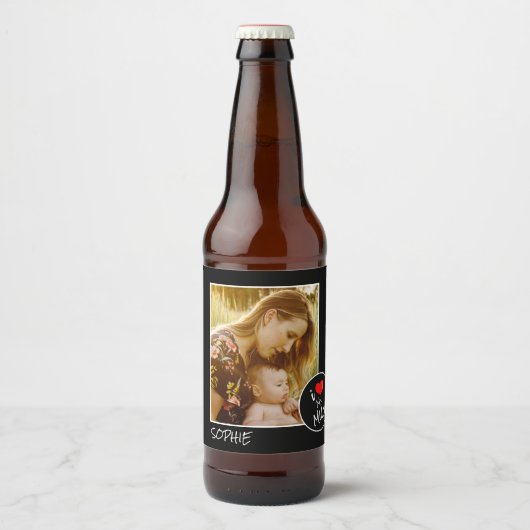Moederdag, aangepaste foto - aangepast bier etiket (Voorkant)