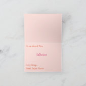 Moederdag Aangepaste foto en woorden roze Kaart (Binnen)