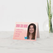 Moederdag Aangepaste foto en woorden roze Kaart (Voorkant)