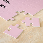 Moederdag aangepaste foto pink legpuzzel (Zijkant)