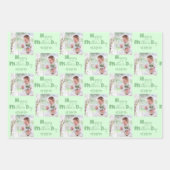 Moederdag Aangepaste foto roze mint set van 3 Inpakpapier Vel (Voorkant 3)