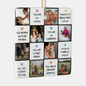 Moederdag Aangepaste fotocollage met mam-offertes Keramisch Ornament (Rechts)