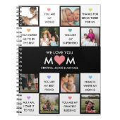 Moederdag Aangepaste fotocollage met mam-offertes Notitieboek (Voorkant)