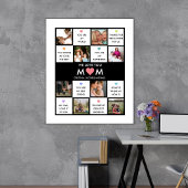 Moederdag Aangepaste fotocollage met mam-offertes Poster