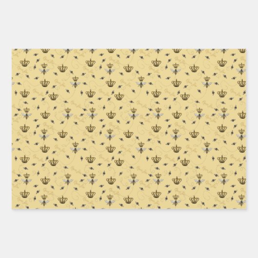 Moederdag Aangepaste Kinder foto Royal Queen Bee Inpakpapier Vel (Voorkant 2)