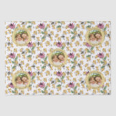 Moederdag Aangepaste Kinder foto Royal Queen Bee Tissuepapier (Voorkant)