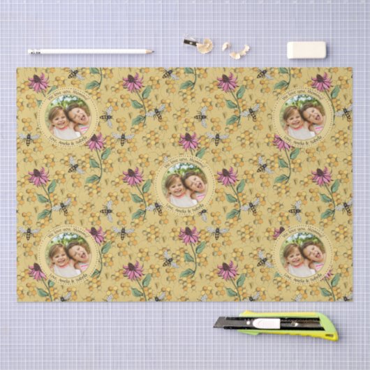 Moederdag Aangepaste Kinder foto Royal Queen Bee Tissuepapier (Craft)