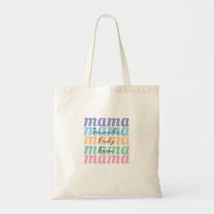 Moederdag aangepaste kinder naam MAMA cadeau Tote Bag