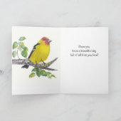 Moederdag Aangepaste naam Westelijke Tanager vogel Kaart (Binnen)