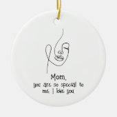 Moederdag, aangepaste prijsopgave aandenken keramisch ornament (Voorkant)