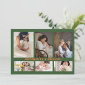 Moederdag Aanpasbare Cadeau Aangepaste Foto's Feestdagenkaart (Staand voorkant)