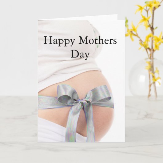 Moederdag-aanstaande moeder kaart (Gele Bloem)