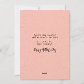 Moederdag Aanstaande moeder Perzik Feestdagenkaart (Achterkant)