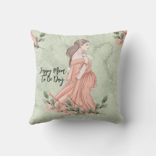 Moederdag aanstaande moeder perzik kussen (Achterkant)