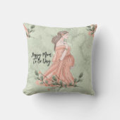 Moederdag aanstaande moeder perzik kussen (Voorkant)