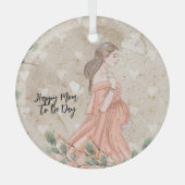 Moederdag aanstaande Tan Glas Ornament (Voorkant)