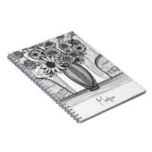 Moederdag Abstracte Floral Art Notitieboek (Rechterzijde)