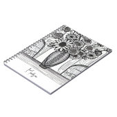 Moederdag Abstracte Floral Art Notitieboek (Linkerzijde)