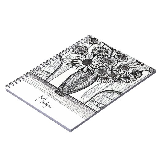 Moederdag Abstracte Floral Art Notitieboek (Linkerzijde)