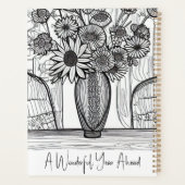 Moederdag Abstracte vloerkunst niet-gedateerd Planner (Achterkant)