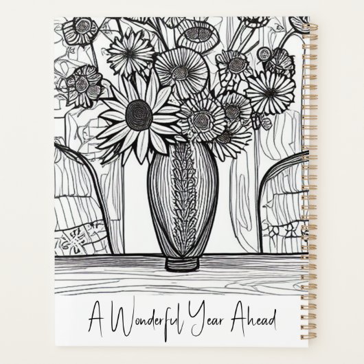 Moederdag Abstracte vloerkunst niet-gedateerd Planner (Achterkant)