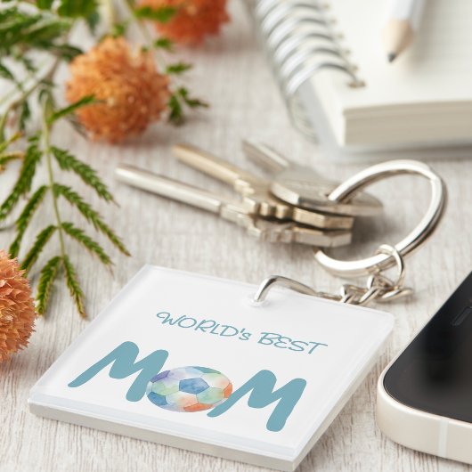 Moederdag Acryl Moeders Beste Voetbalmoeder Sleutelhanger