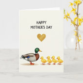 Moederdag Afbeelding met Eendjes Kaart (Gele Bloem)