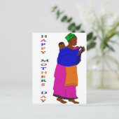 Moederdag African Briefkaart (Staand voorkant)