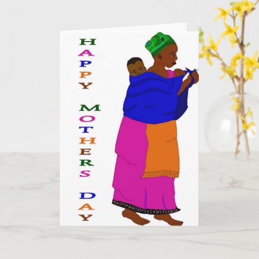 Moederdag African Kaart (Gele Bloem)