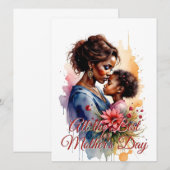 Moederdag Afrikaanse Aquarel Liefdeskunst (Voorkant / Achterkant)