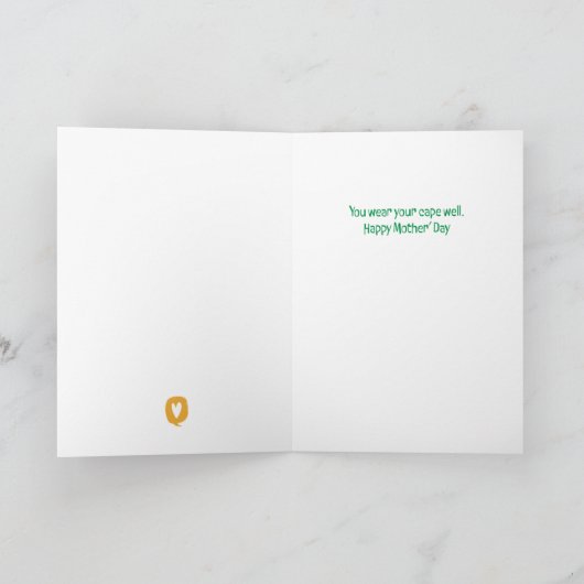 Moederdag - Alleenstaande moeders zijn superhelden Bedankkaart (Binnen)
